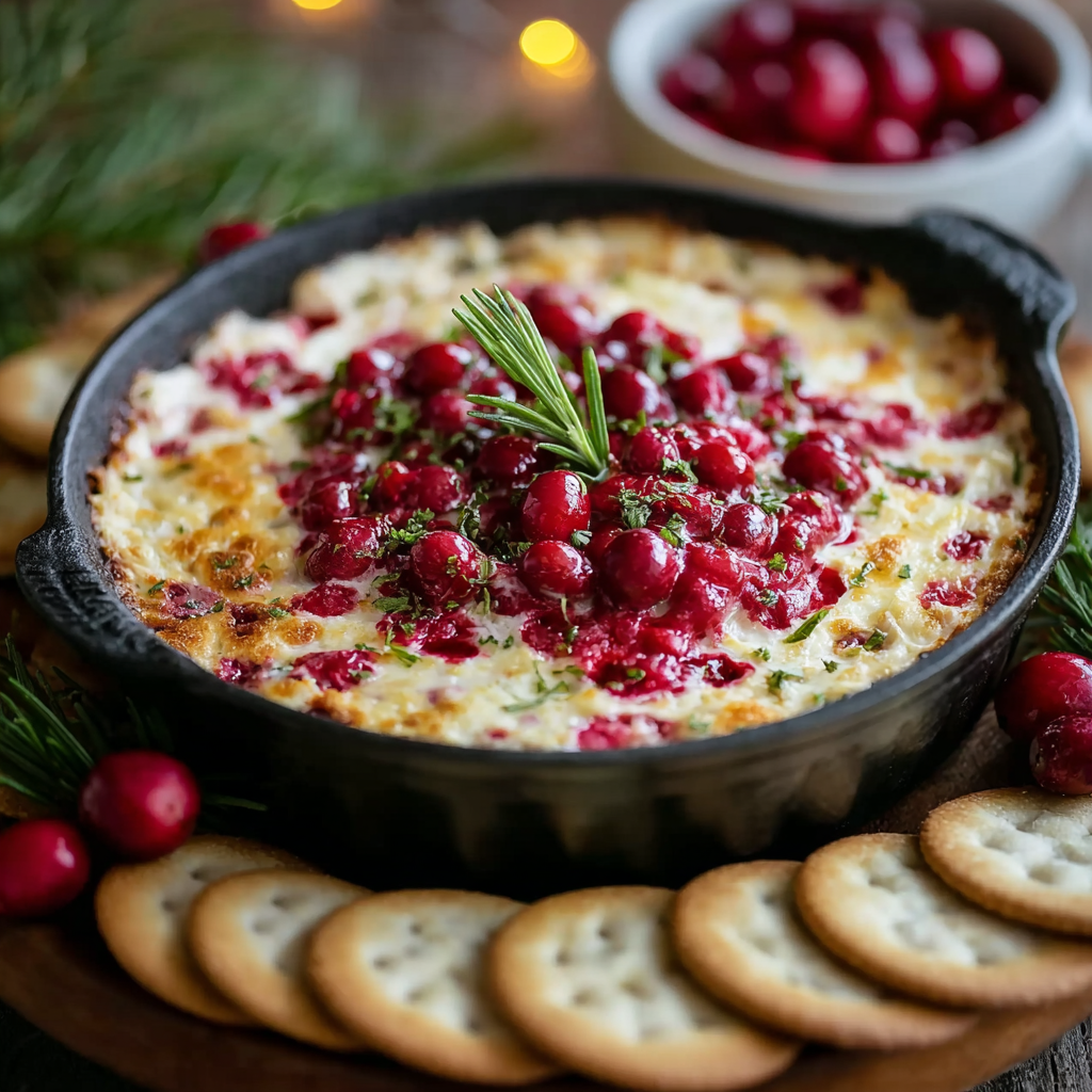 Cranberries and cheeses for the dip