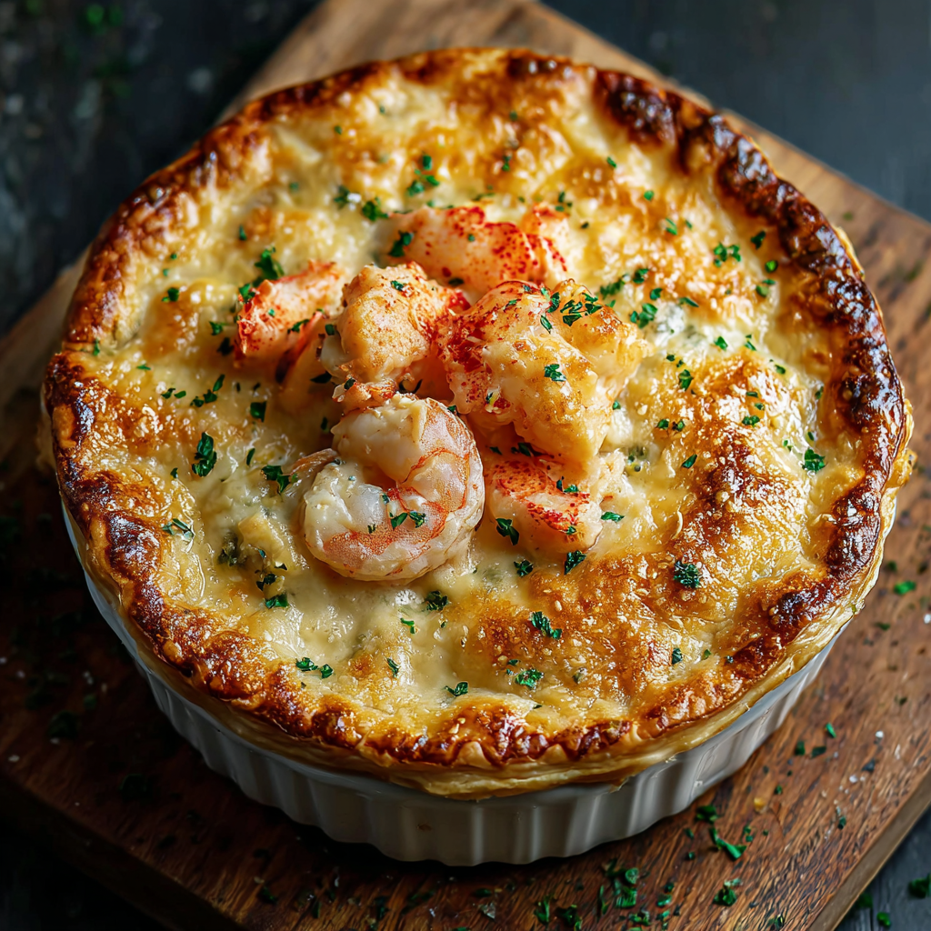 Shrimp & Lobster Cheddar Bay Biscuit Pot Pie