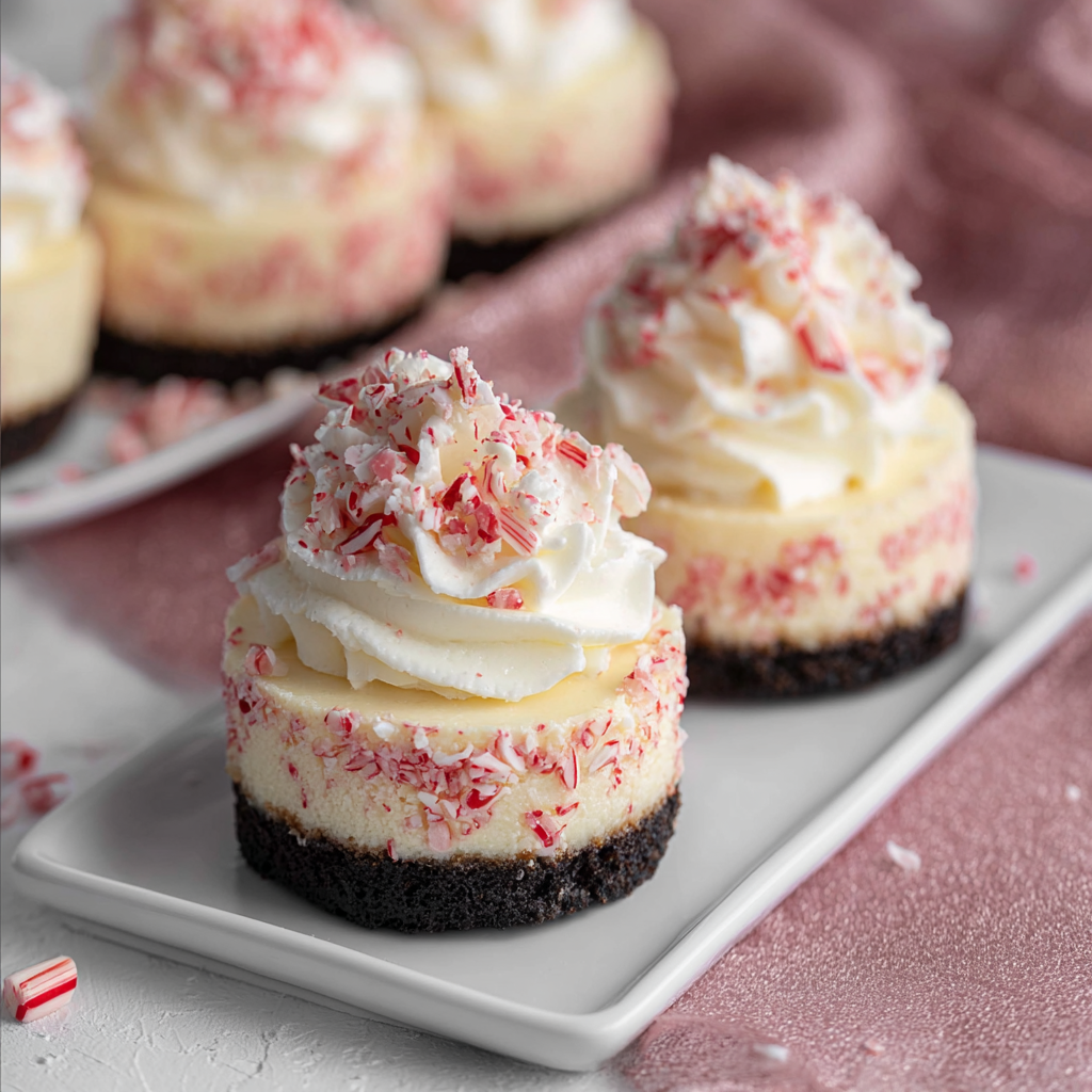 Peppermint Mini Cheesecakes