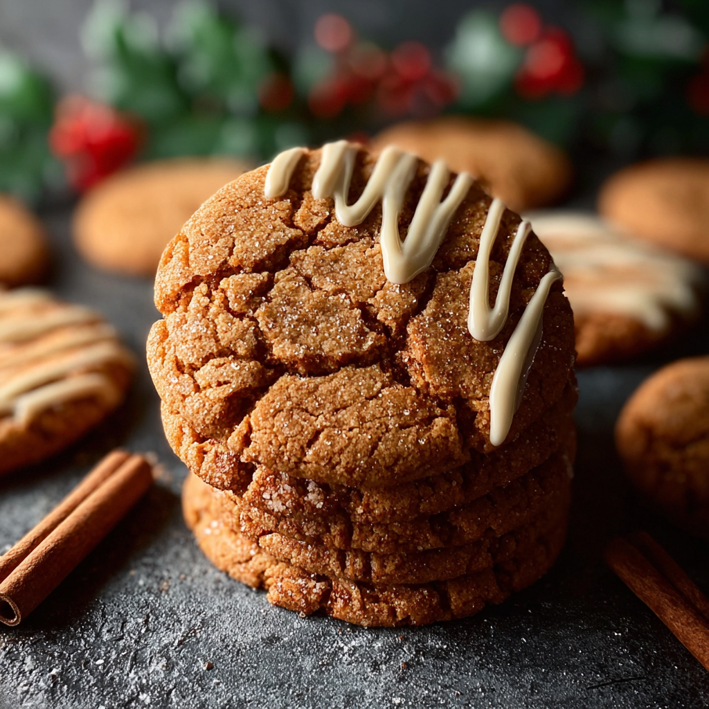 Cinnamon and maple cookies on a wire rack