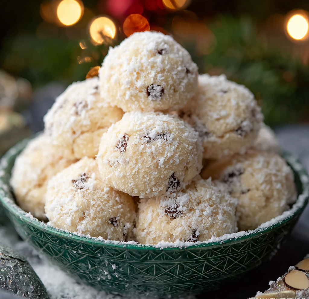Snowball cookie dough with sprinkles