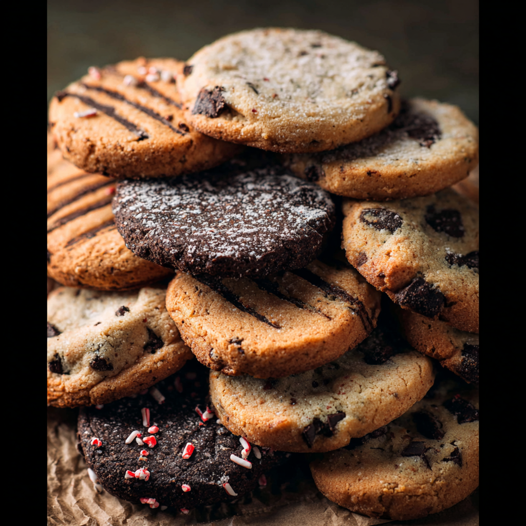 Slice and bake cookies on a baking sheet