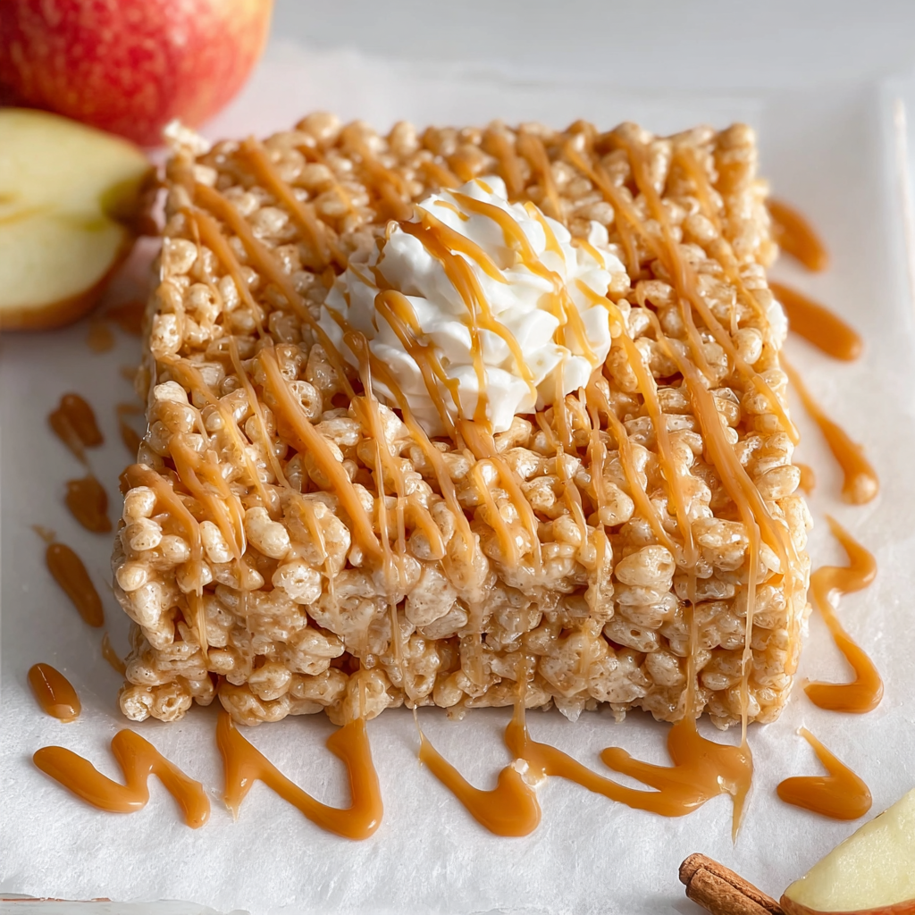 Tray of Apple Pie Rice Krispie Treats