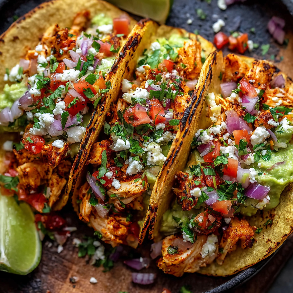 Grilled chicken for street tacos with cilantro and lime