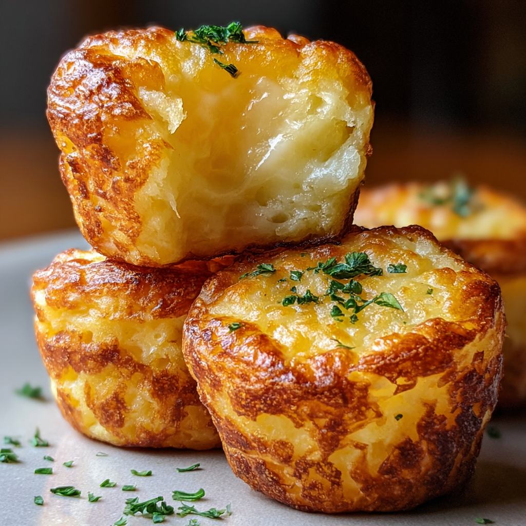 Mashed potato cheese puffs on a plate