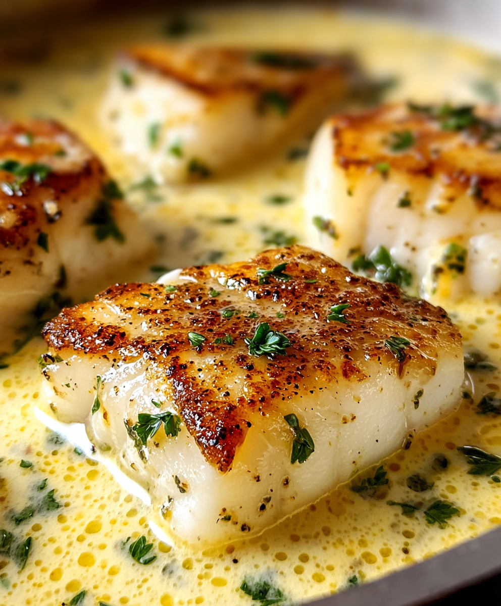 Baked Cod in Coconut Lemon Cream Sauce