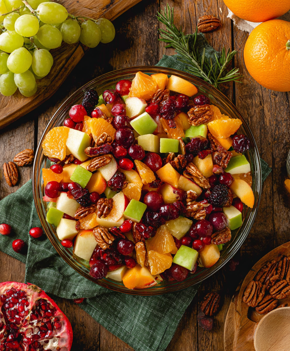 Fall Fruit Salad for Thanksgiving and Christmas