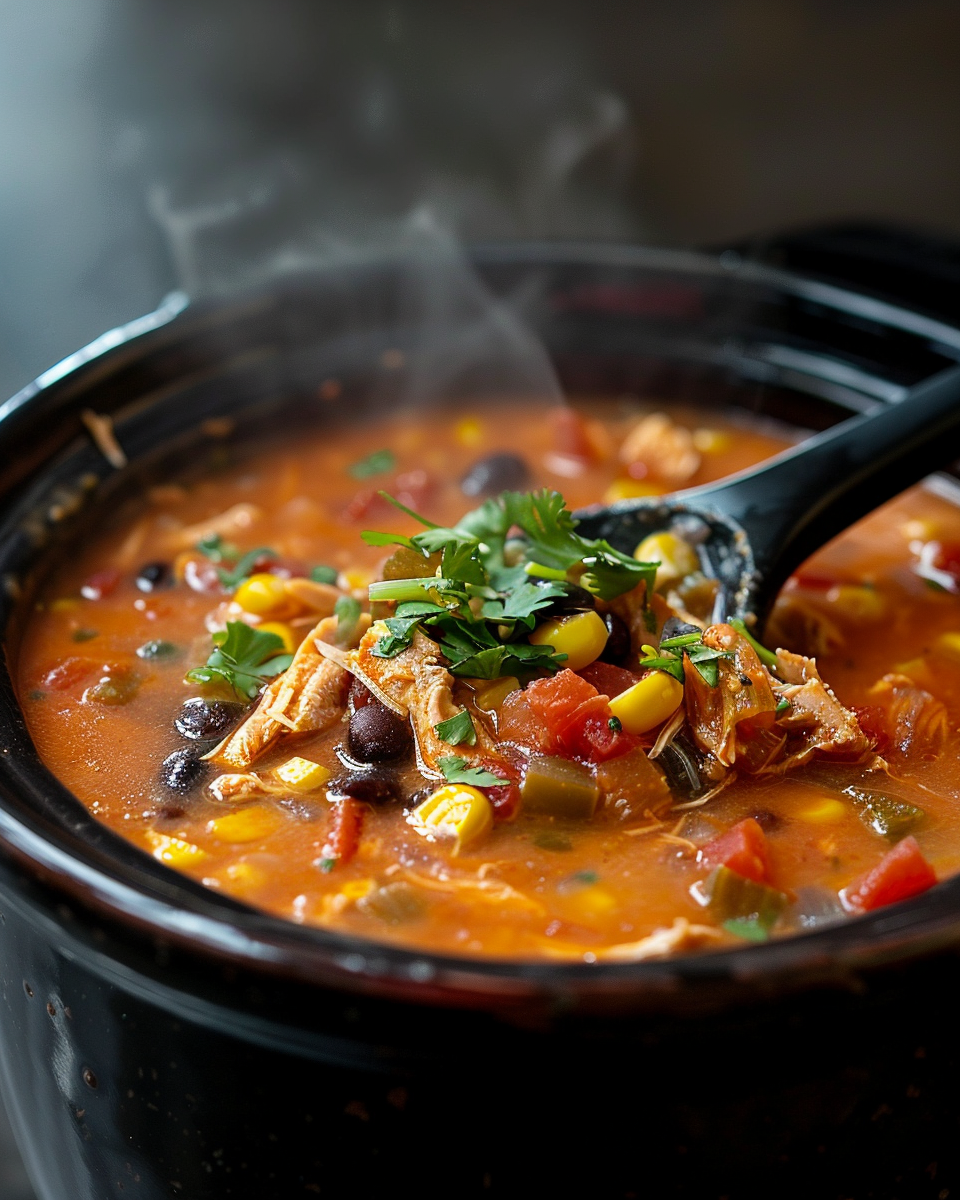 Crockpot Chicken Tortilla Soup