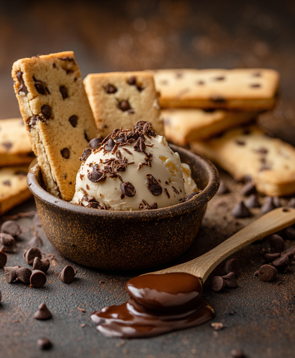 Cookies arranged on parchment for dipping