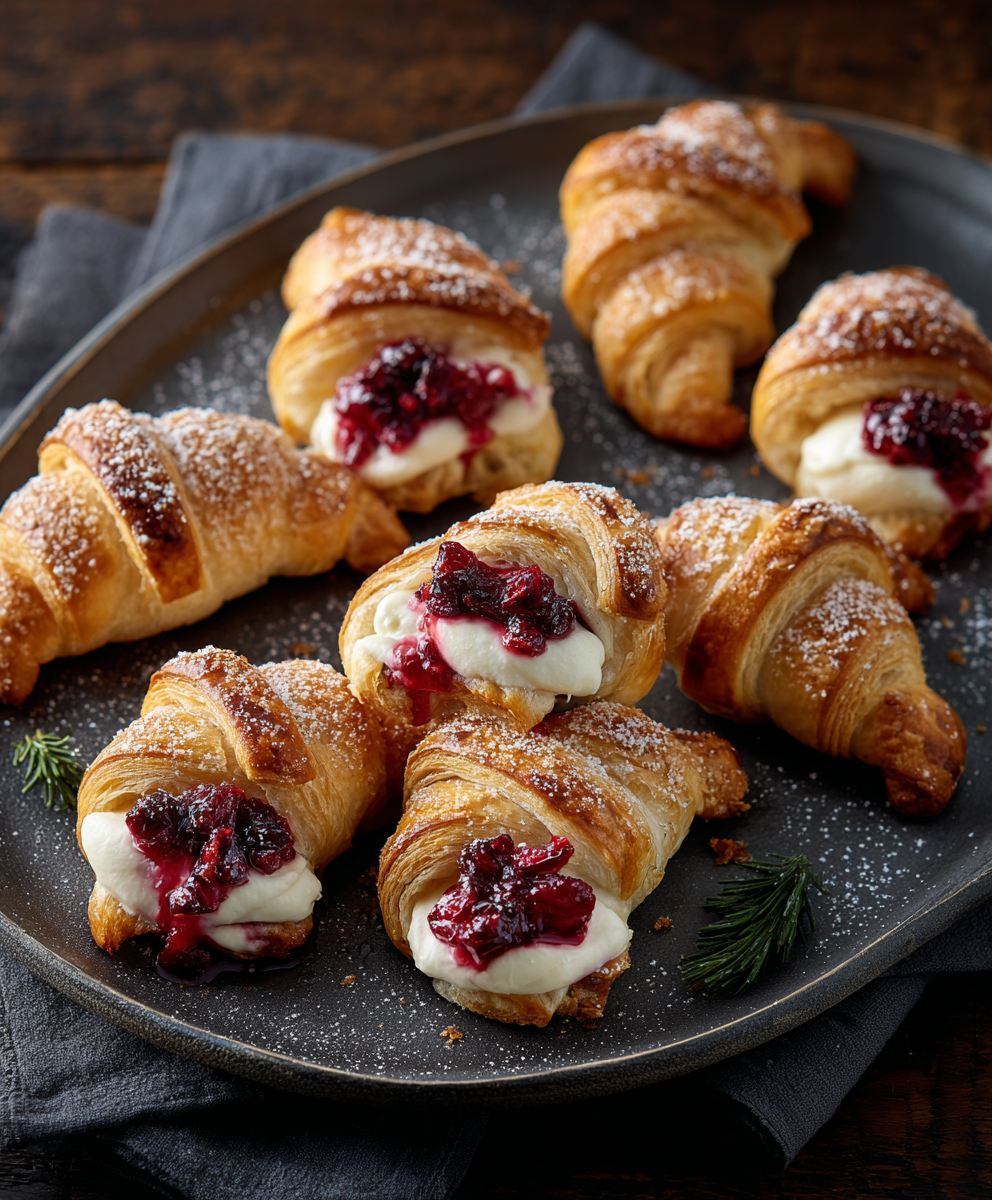 Crescent dough and cream cheese mixture