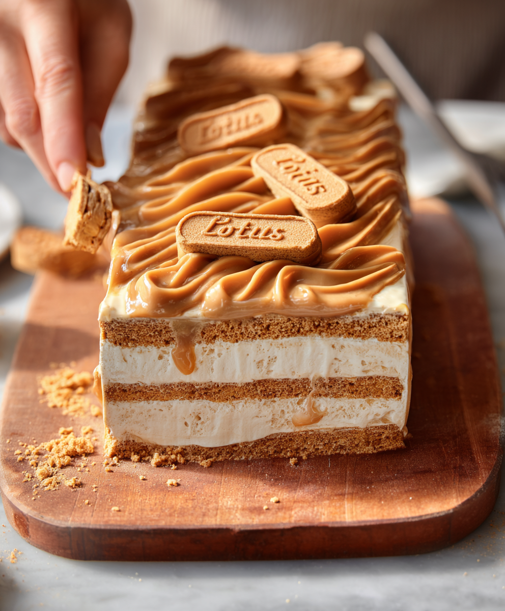 Preparing Biscoff cream