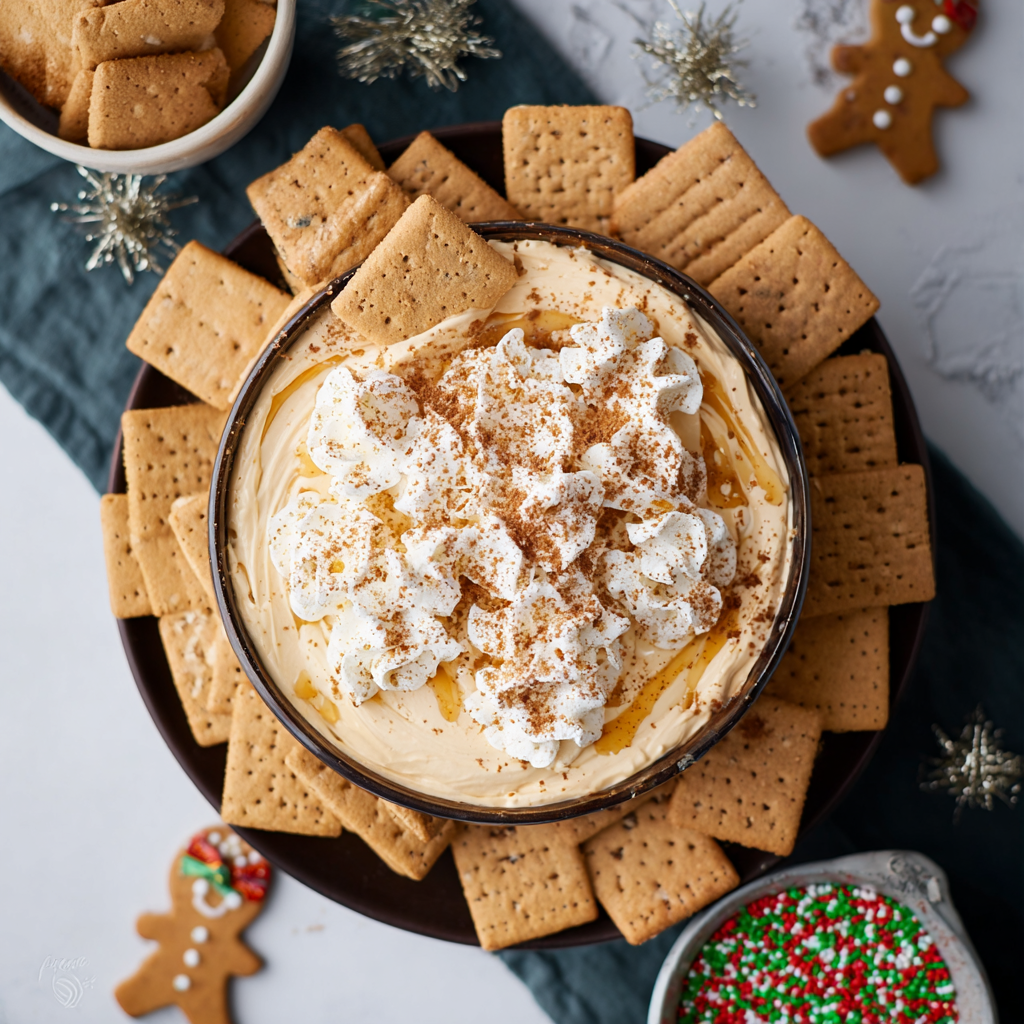 Close-up of gingerbread dip texture
