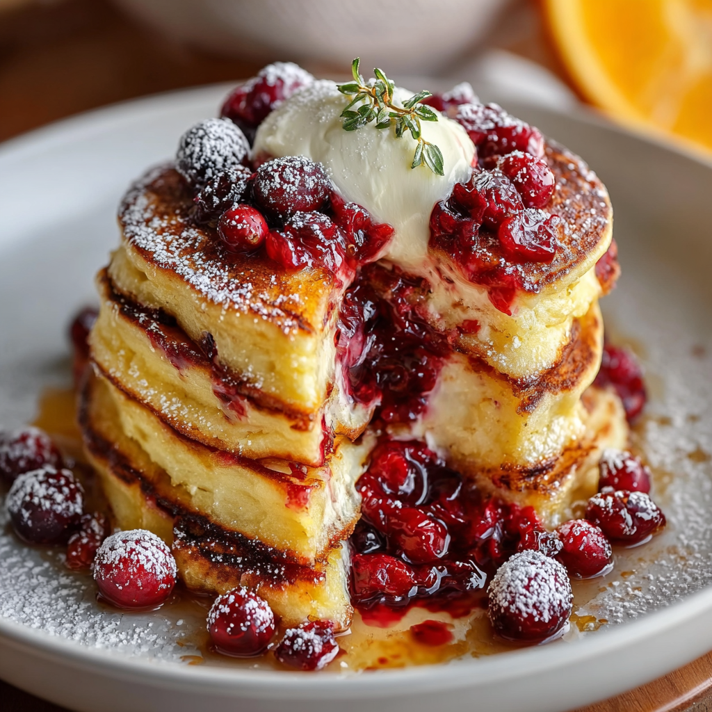 Close-up of cranberry in pancake batter