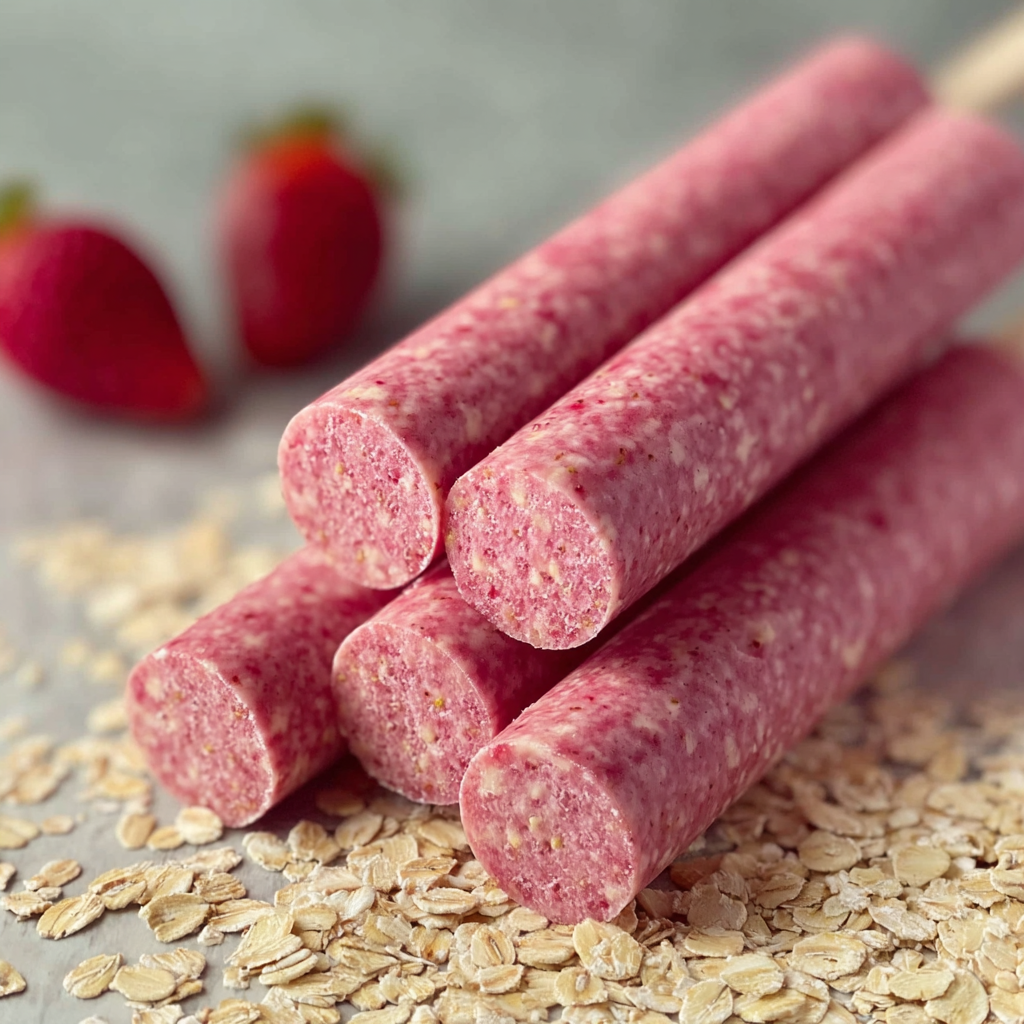 Fresh strawberry puree being blended for dog treats