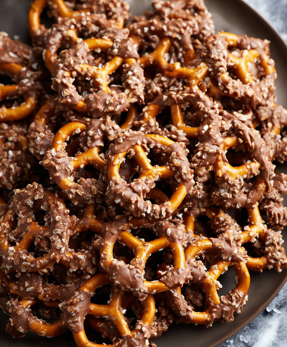 Close up of toffee bits and chopped peanuts