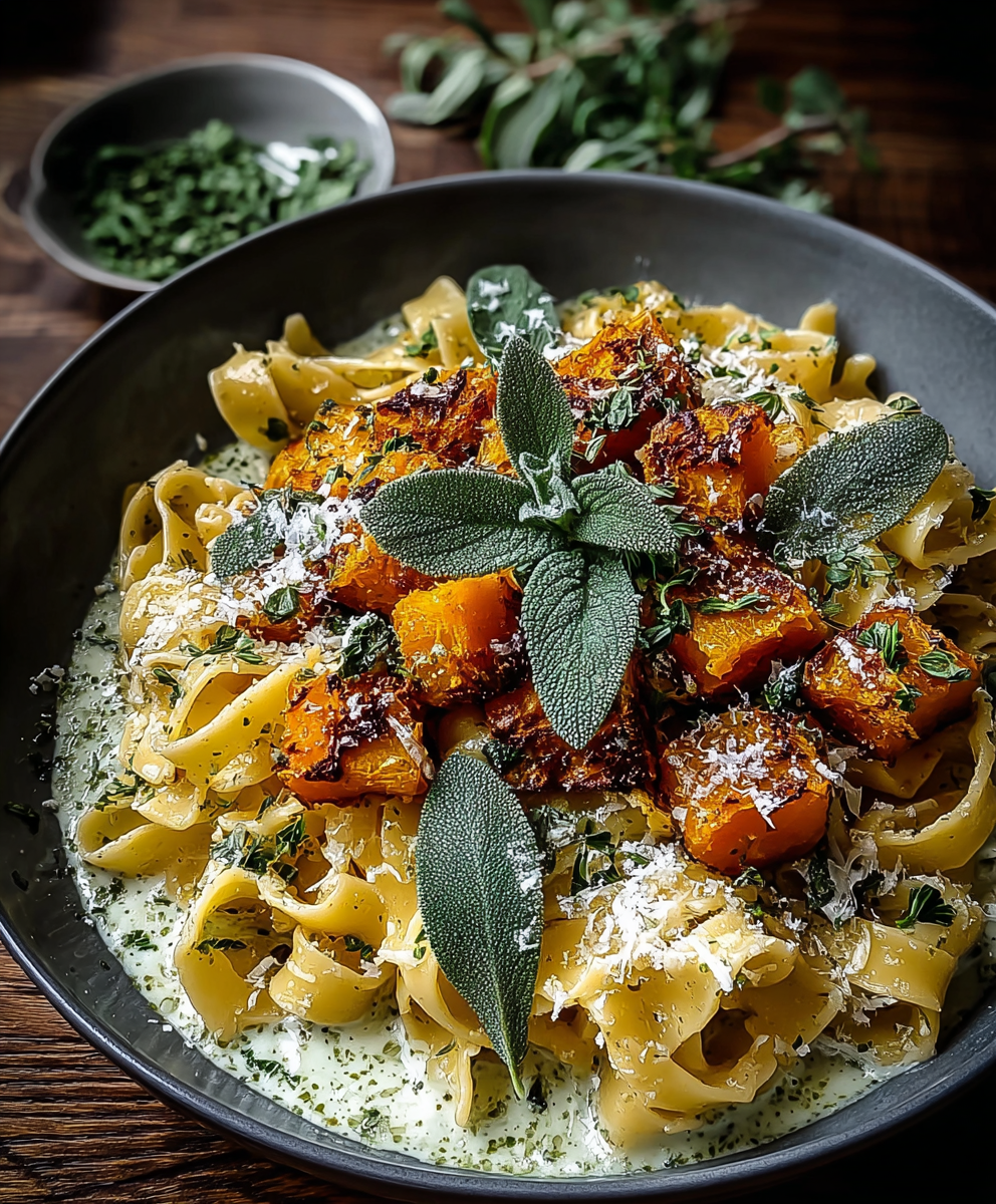 Savory Butternut Squash & Sage Pasta