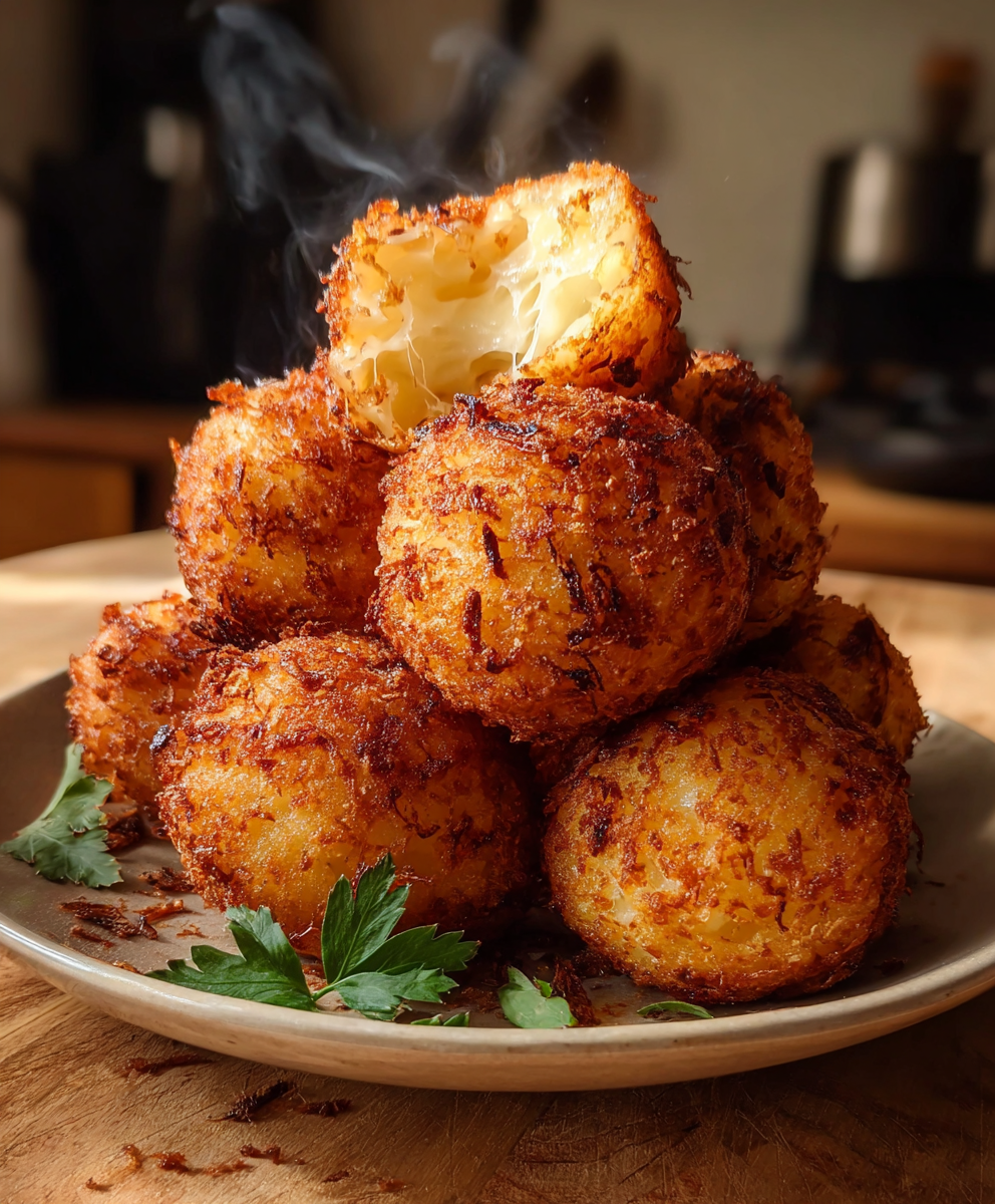 Crispy Mashed Potato Cheese Puffs