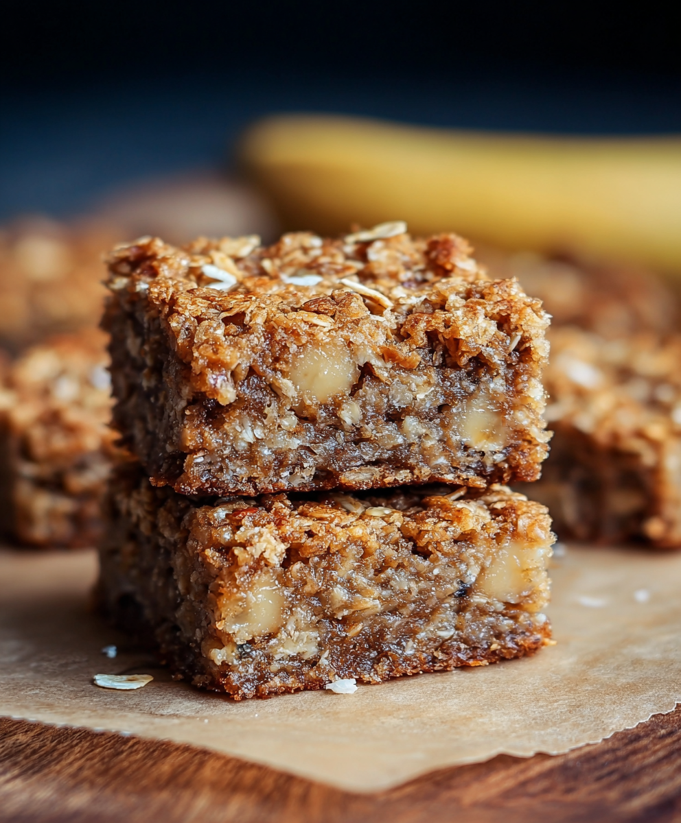 Banana Oatmeal Bars for Healthy Snacking