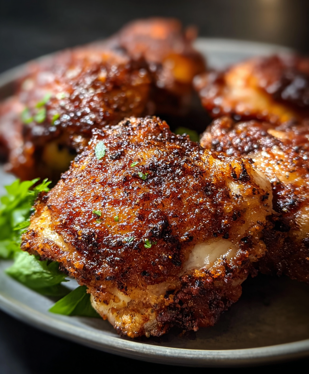 Plated chicken with sides