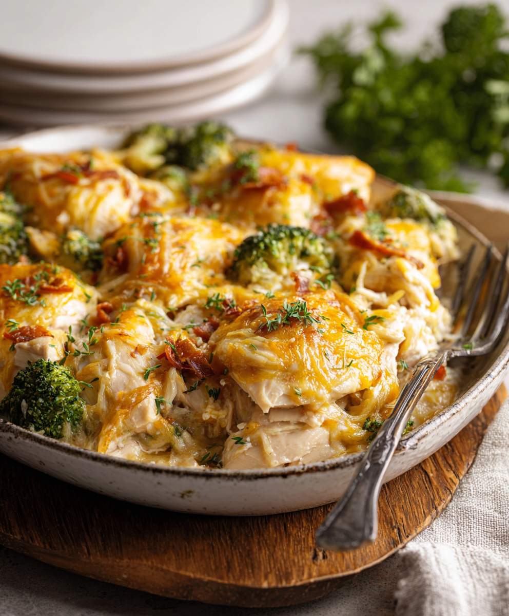 baked casserole golden on top