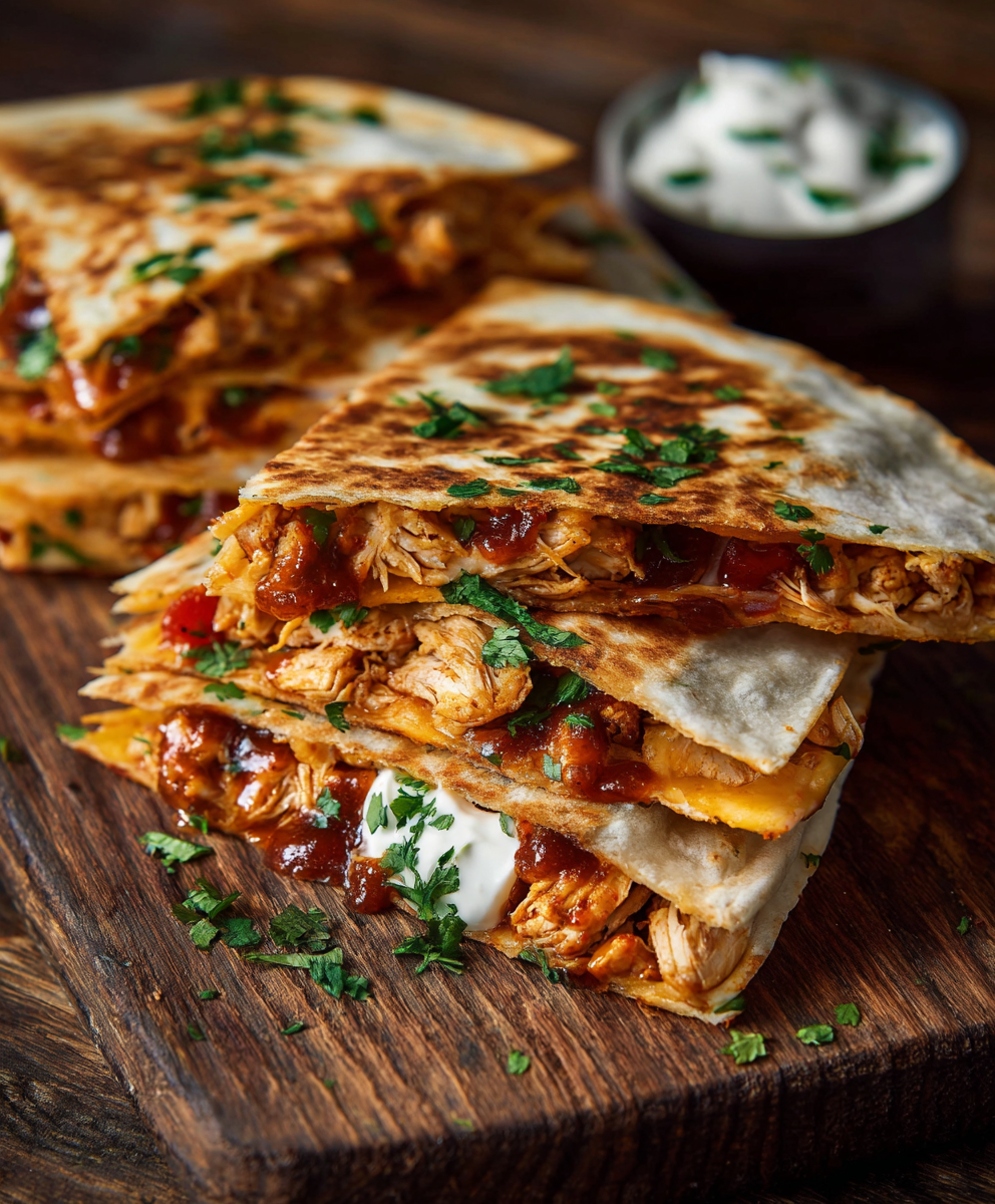 Storage tips: quesadillas stacked with parchment