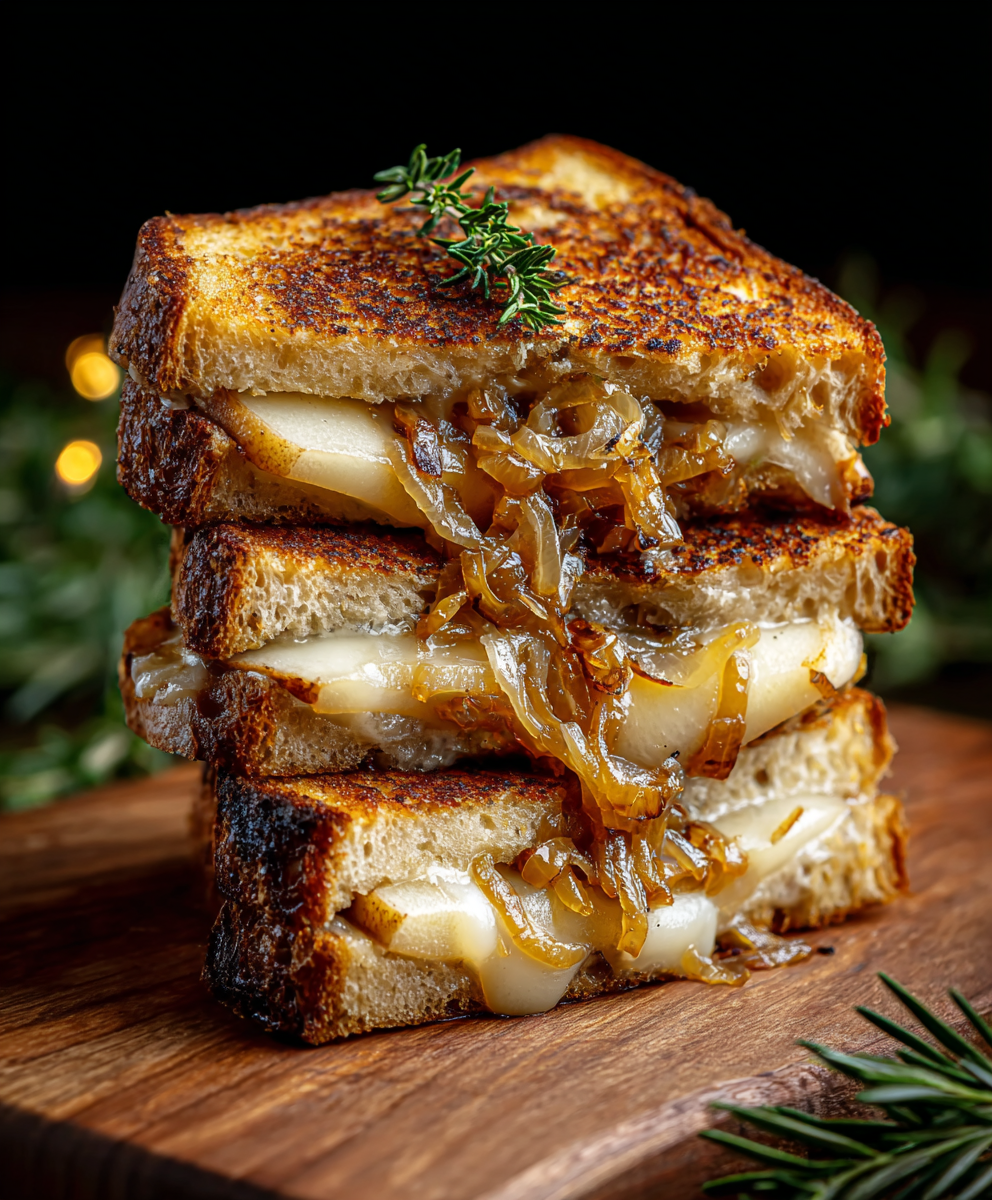 Close-up of toasted sandwich filling