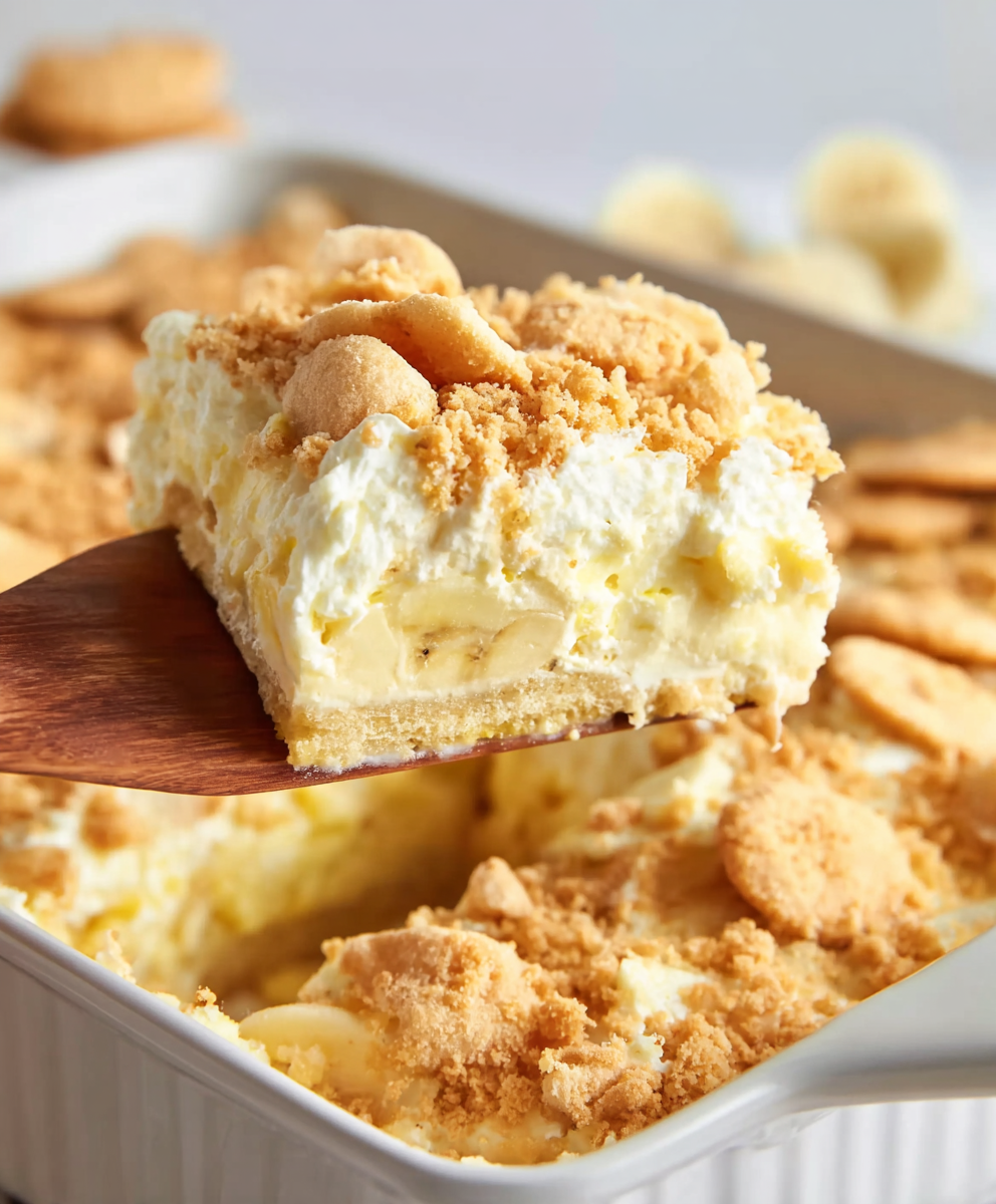 Banana Pudding Brownies in pan