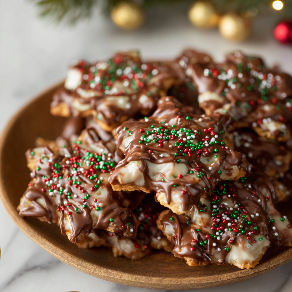 Melting chocolate in slow cooker for Christmas Crack