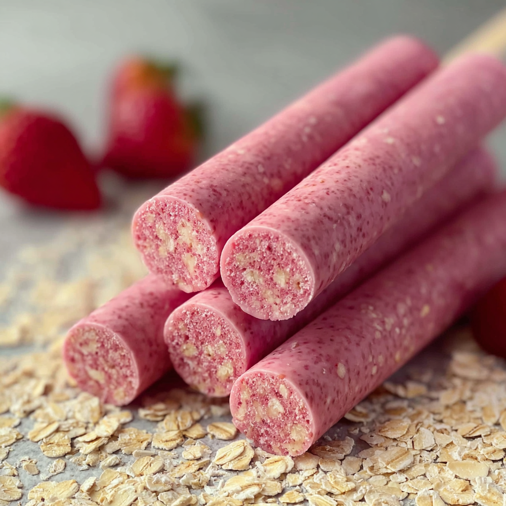 Close up of strawberry and oats mixture in a bowl