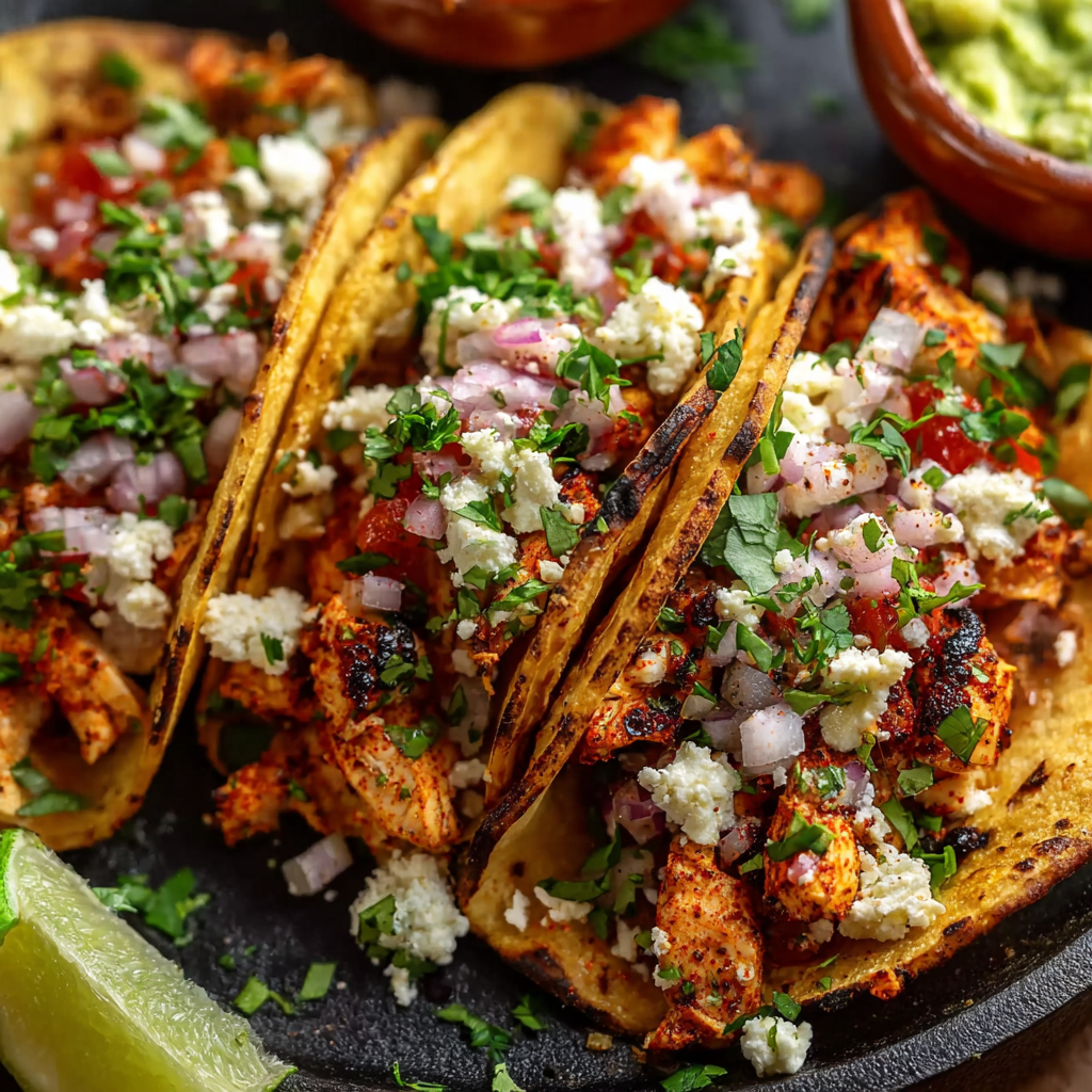 Grilled chicken sliced for tacos