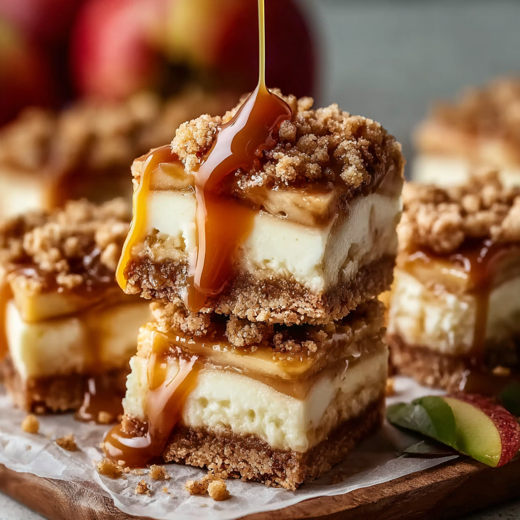 Caramel Apple Cheesecake Bars