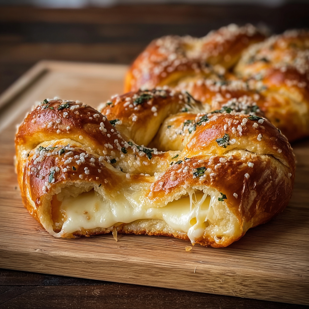 Close-up of toasted parmesan crust