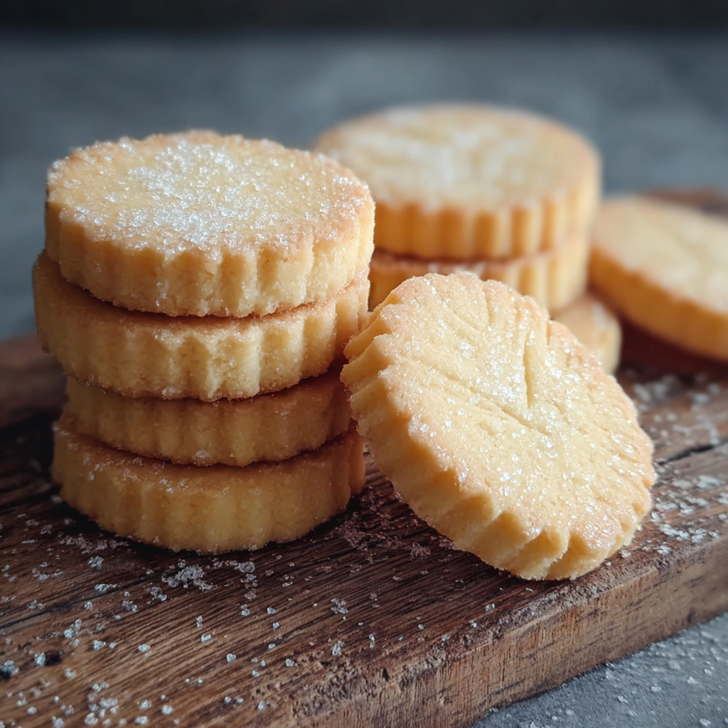 Finished French butter cookies arranged on a plate