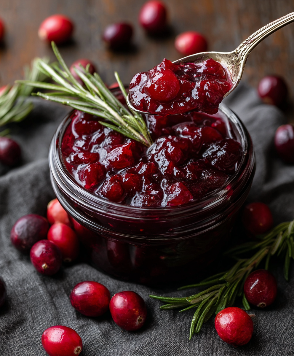 Fresh cranberries and orange