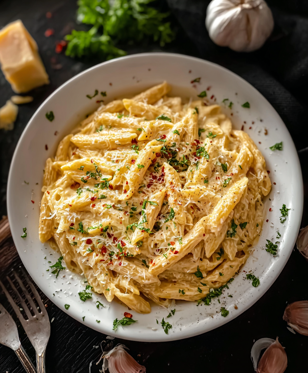 One Pot Creamy Garlic Pasta