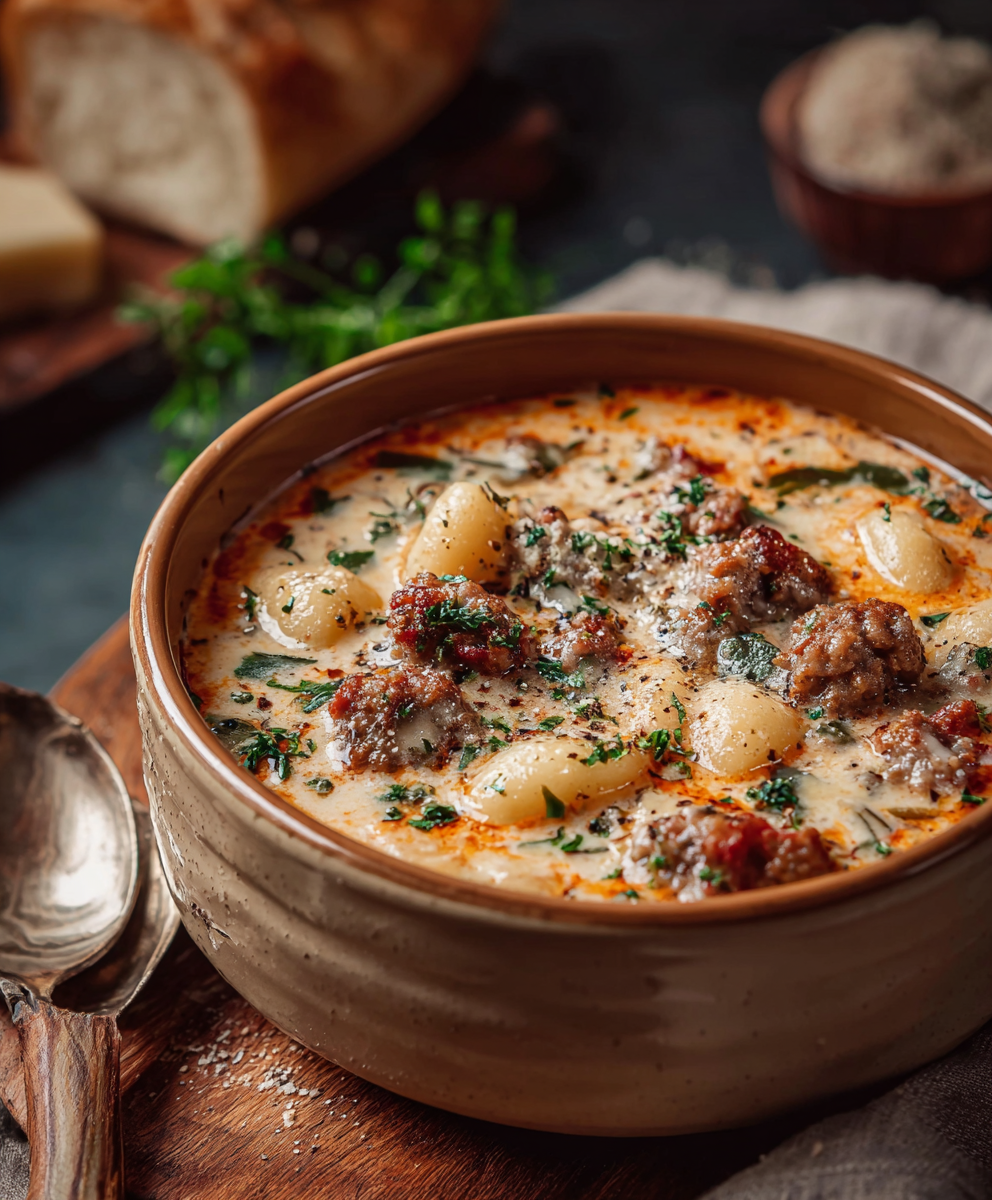 Creamy Italian Sausage Gnocchi Soup