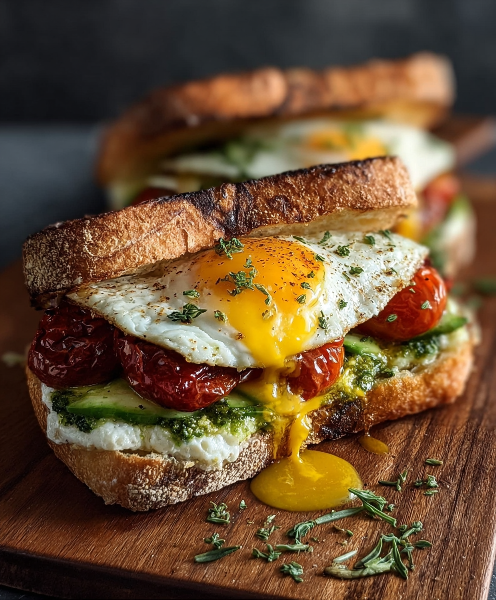 Mediterranean Breakfast Sandwich