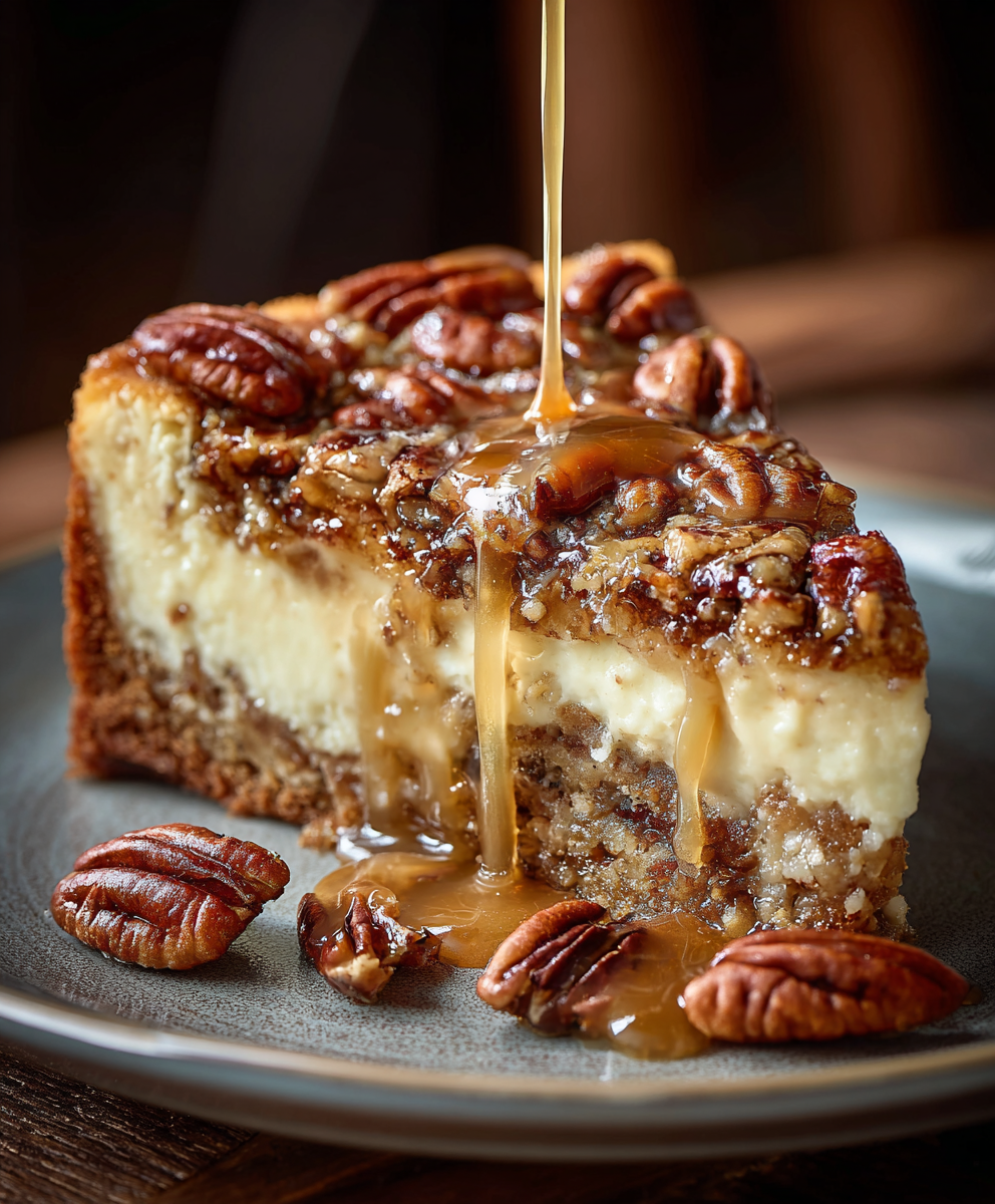 Gooey Butter Pecan Cake fresh from oven