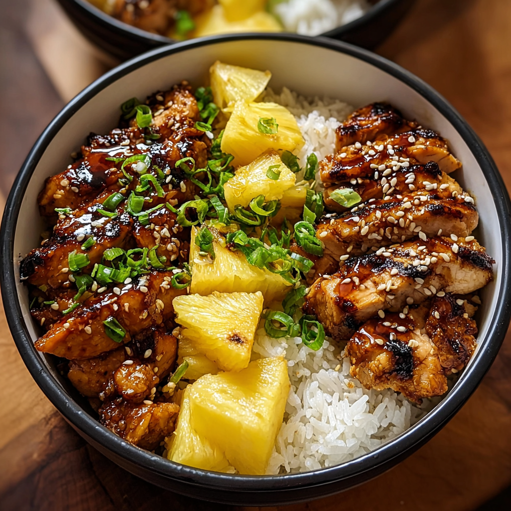Teriyaki Chicken and Pineapple Bowls
