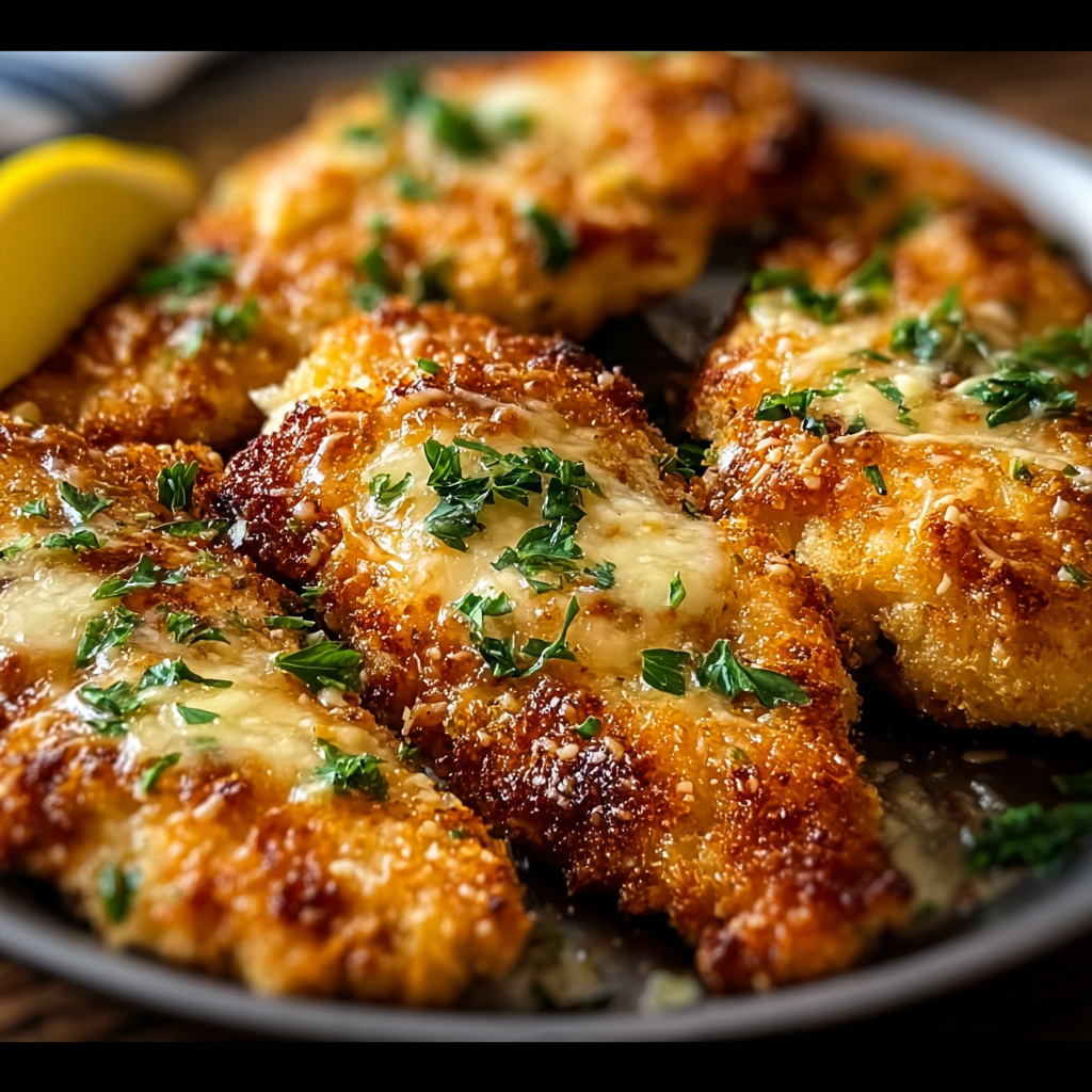 Tenders arranged for serving with lemon wedges