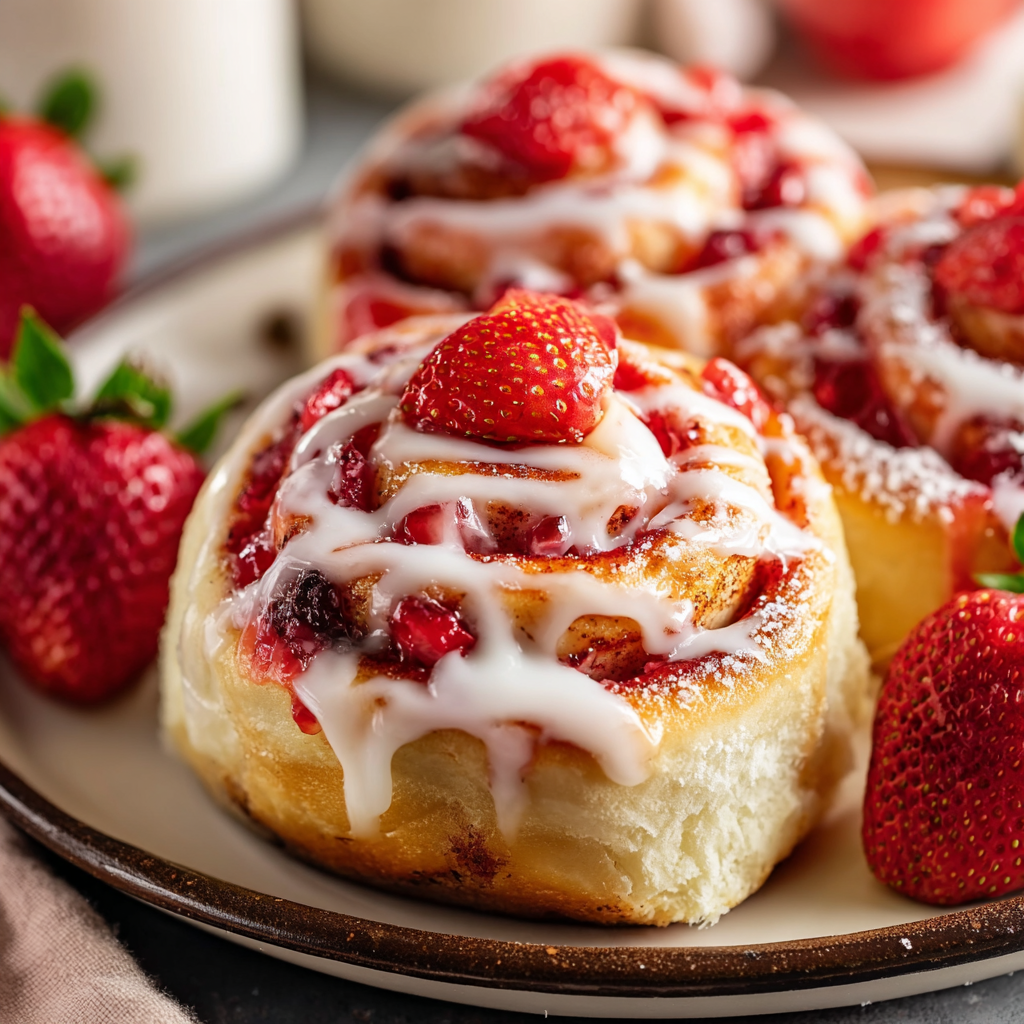 Strawberry Cheesecake Cinnabon Rolls