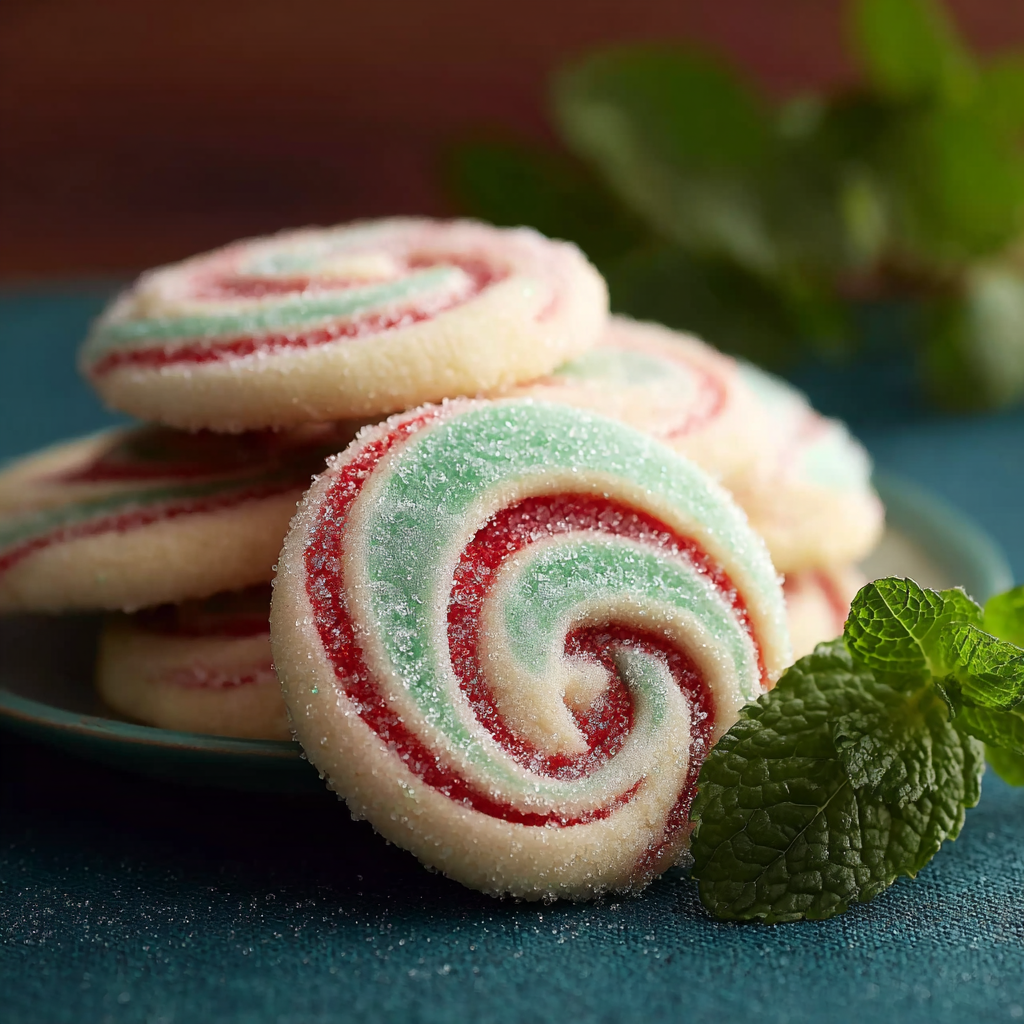 Mint Swirl Cookies on cooling rack