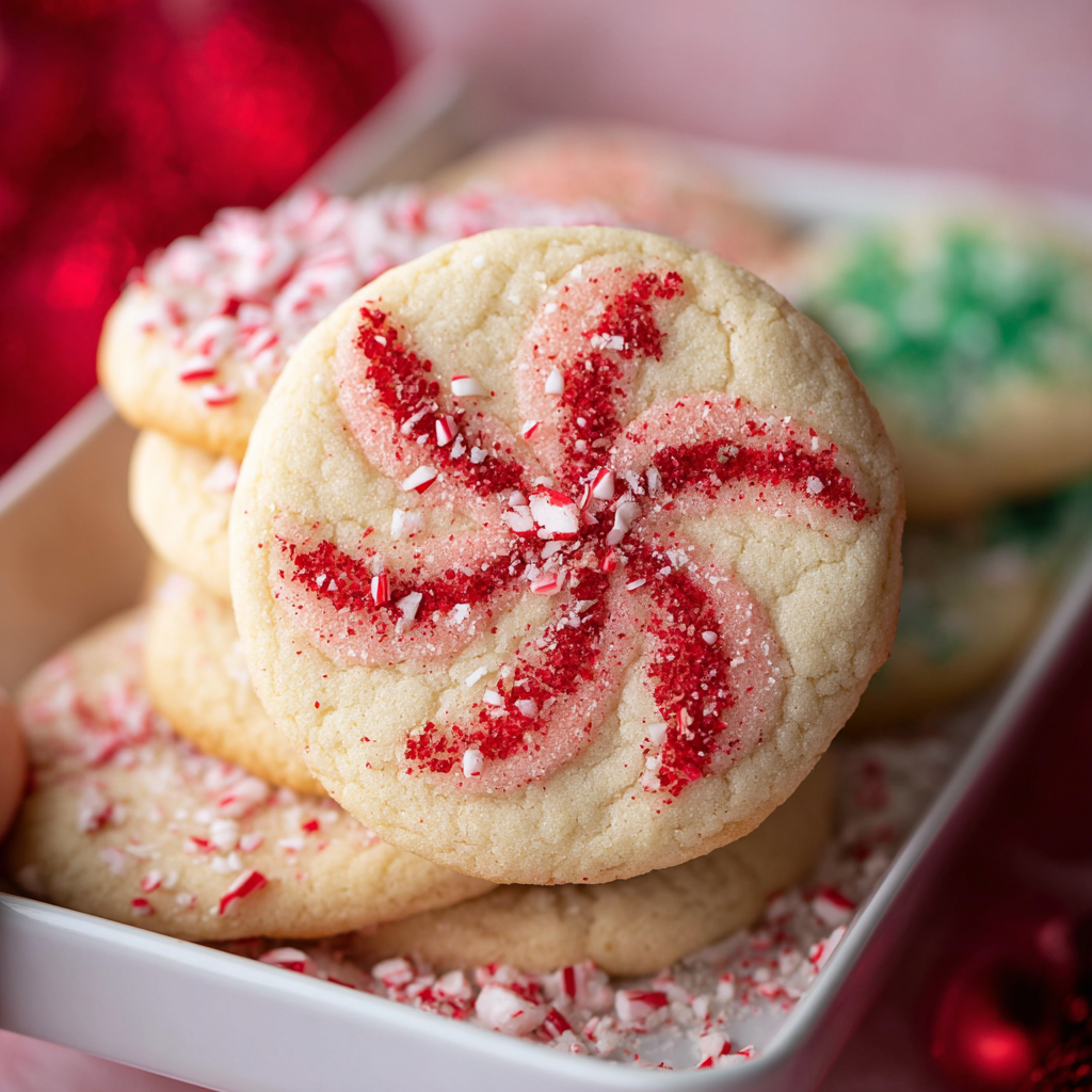 Cookie dough rolled in sugar