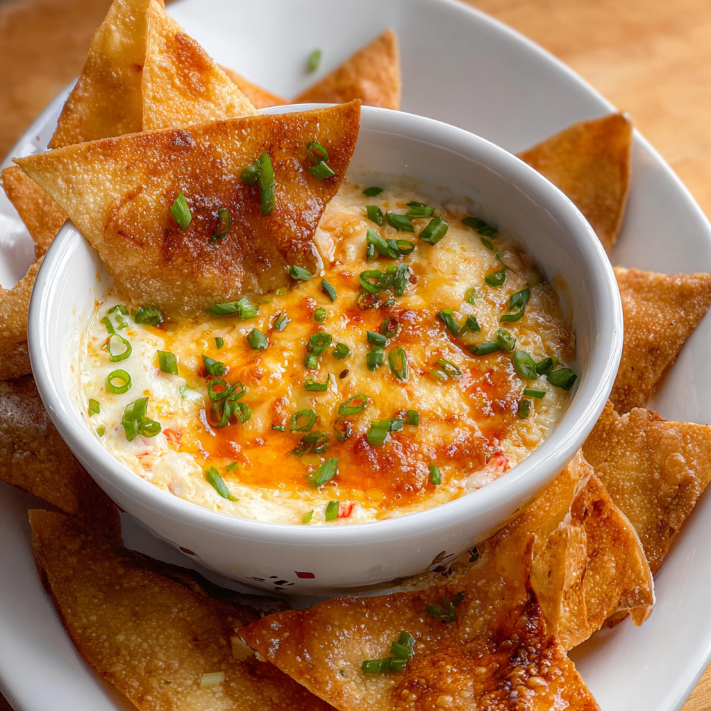 Crab Rangoon Dip with chips