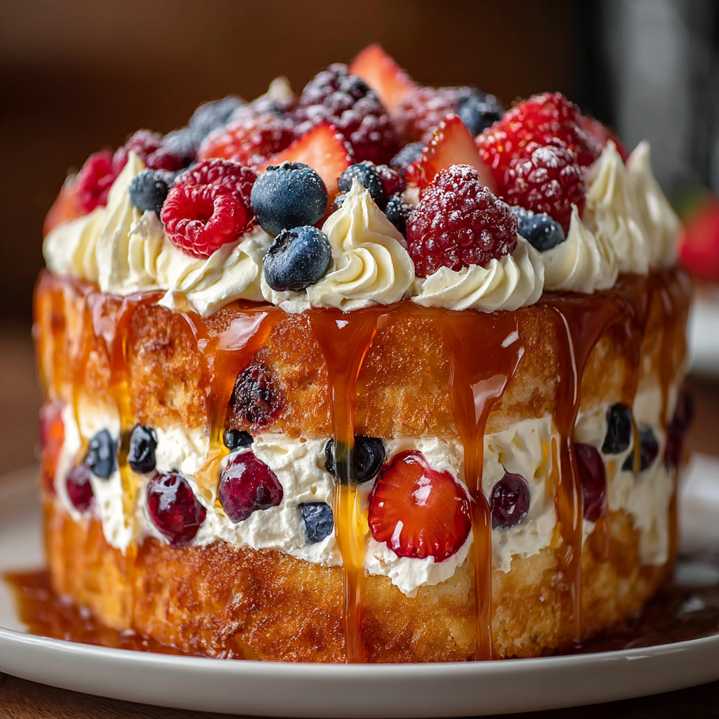 Heaven on Earth Cake - glossy top