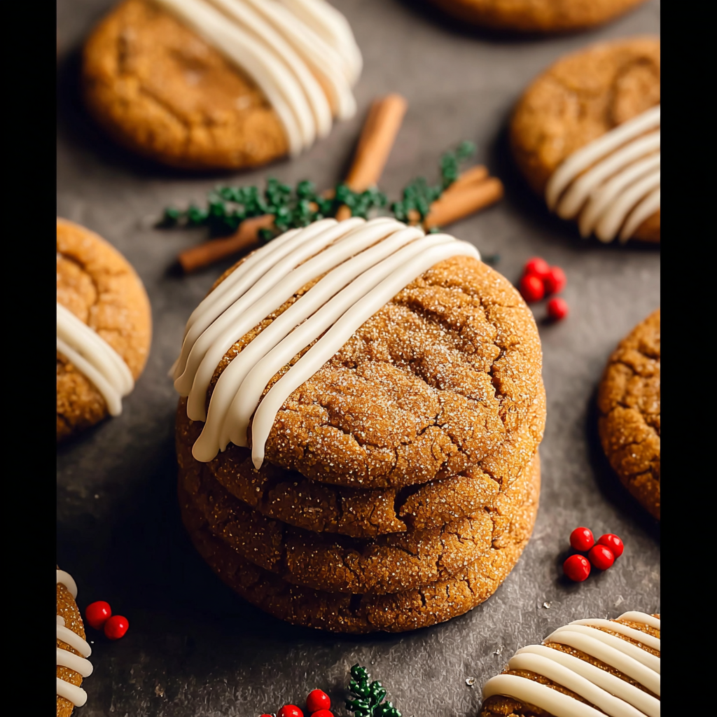 Close-up of maple cinnamon cookie with white chocolate