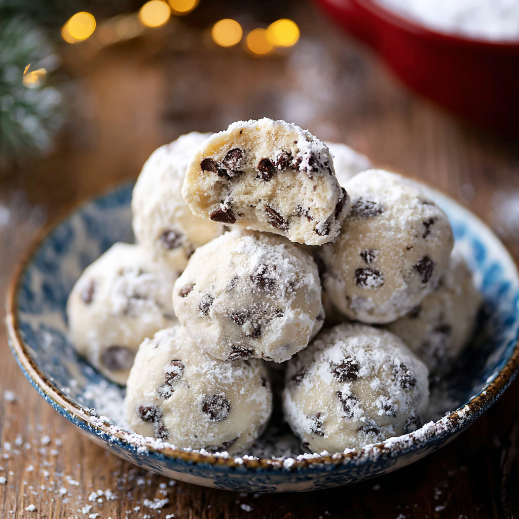 Chocolate Chip Snowball Cookies