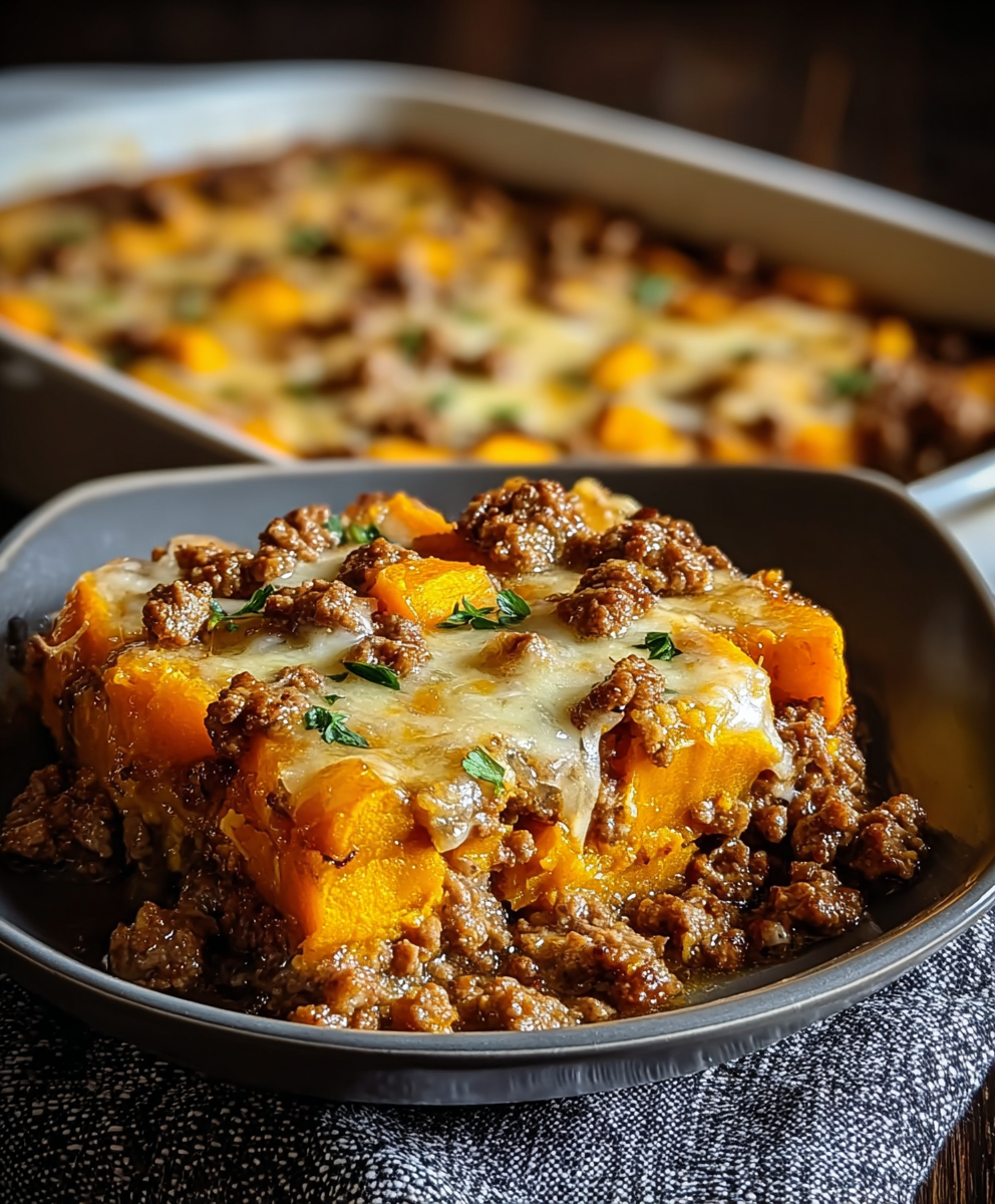 Irresistible Ground Turkey Sweet Potato Casserole