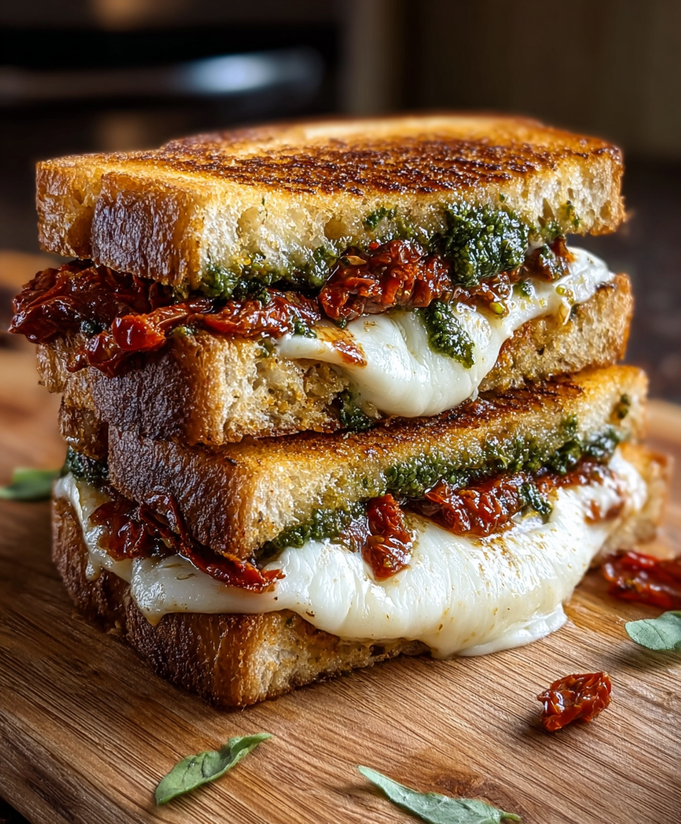 Sun-Dried Tomato Pesto Grilled Cheese