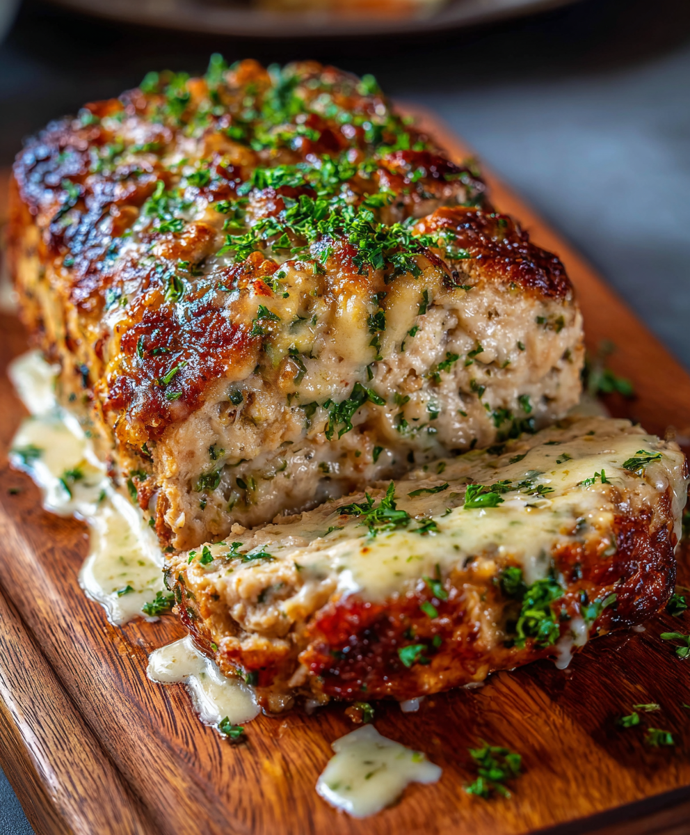 Irresistible Garlic Parmesan Chicken Meatloaf
